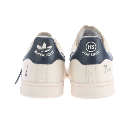 White - Back - Adidas Mens Smith Highsnobiety Tumbled Leather Trainers