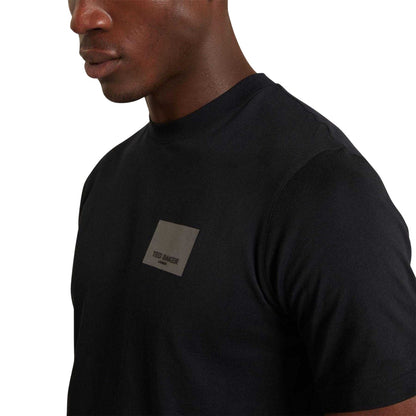 Black - Side - Ted Baker Mens Boxed Logo T-Shirt