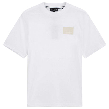 White - Front - Ted Baker Mens Boxed Logo T-Shirt
