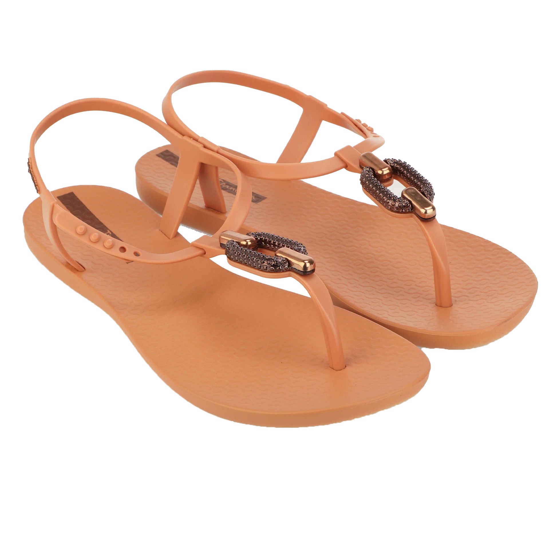 Tan - Front - Ipanema Womens-Ladies Sparkle Sandals