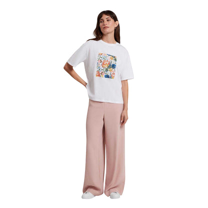 White - Lifestyle - Ted Baker Womens-Ladies Graphic Print Short-Sleeved T-Shirt