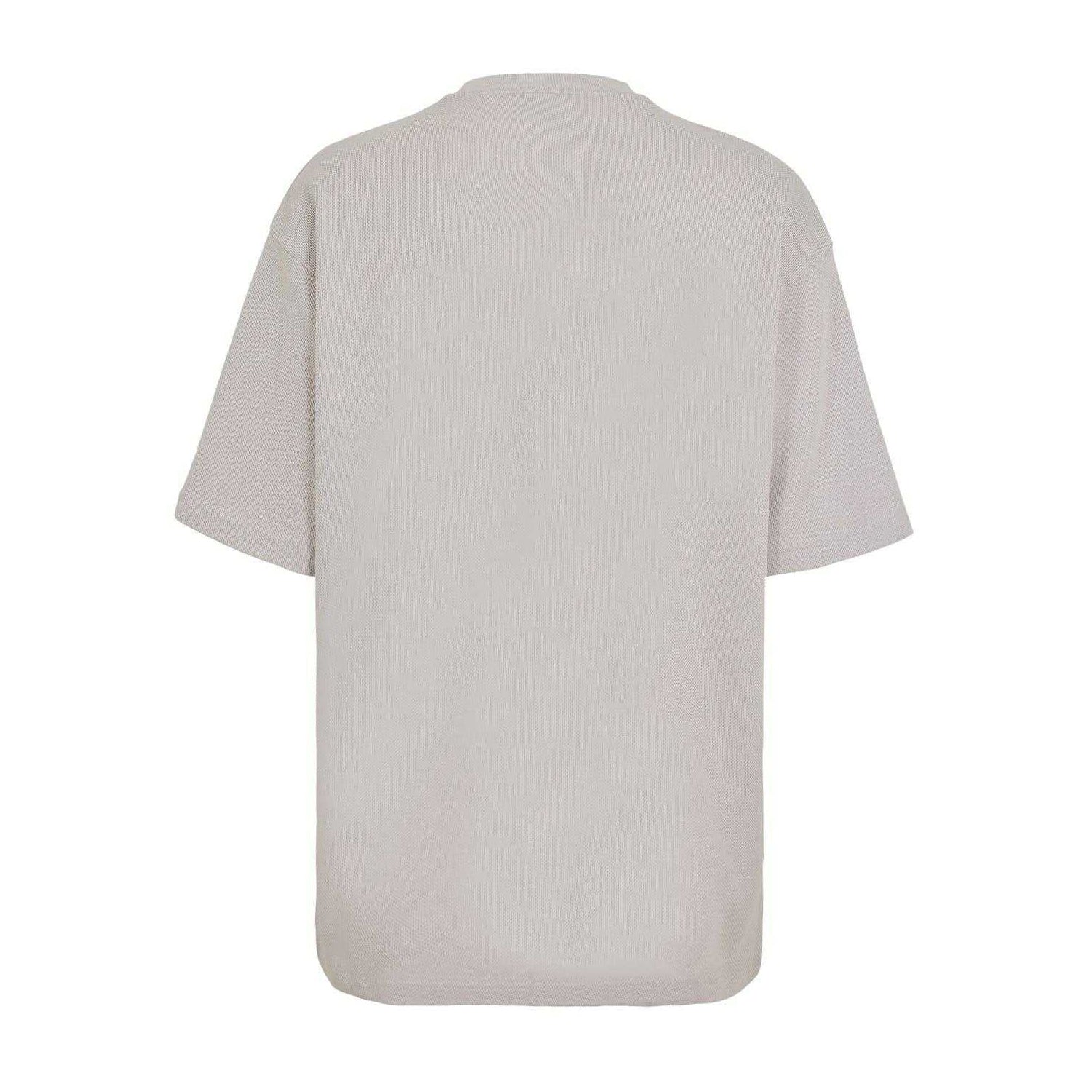 Grey - Back - Boss Mens Jersey Crew Neck Oversized T-Shirt