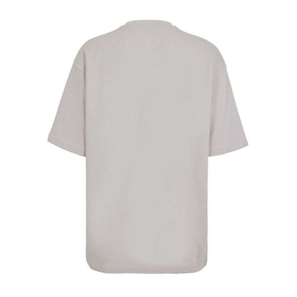 Grey - Back - Boss Mens Jersey Crew Neck Oversized T-Shirt