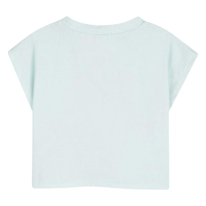 Light Green - Back - Billieblush Girls Sequin Regular T-Shirt