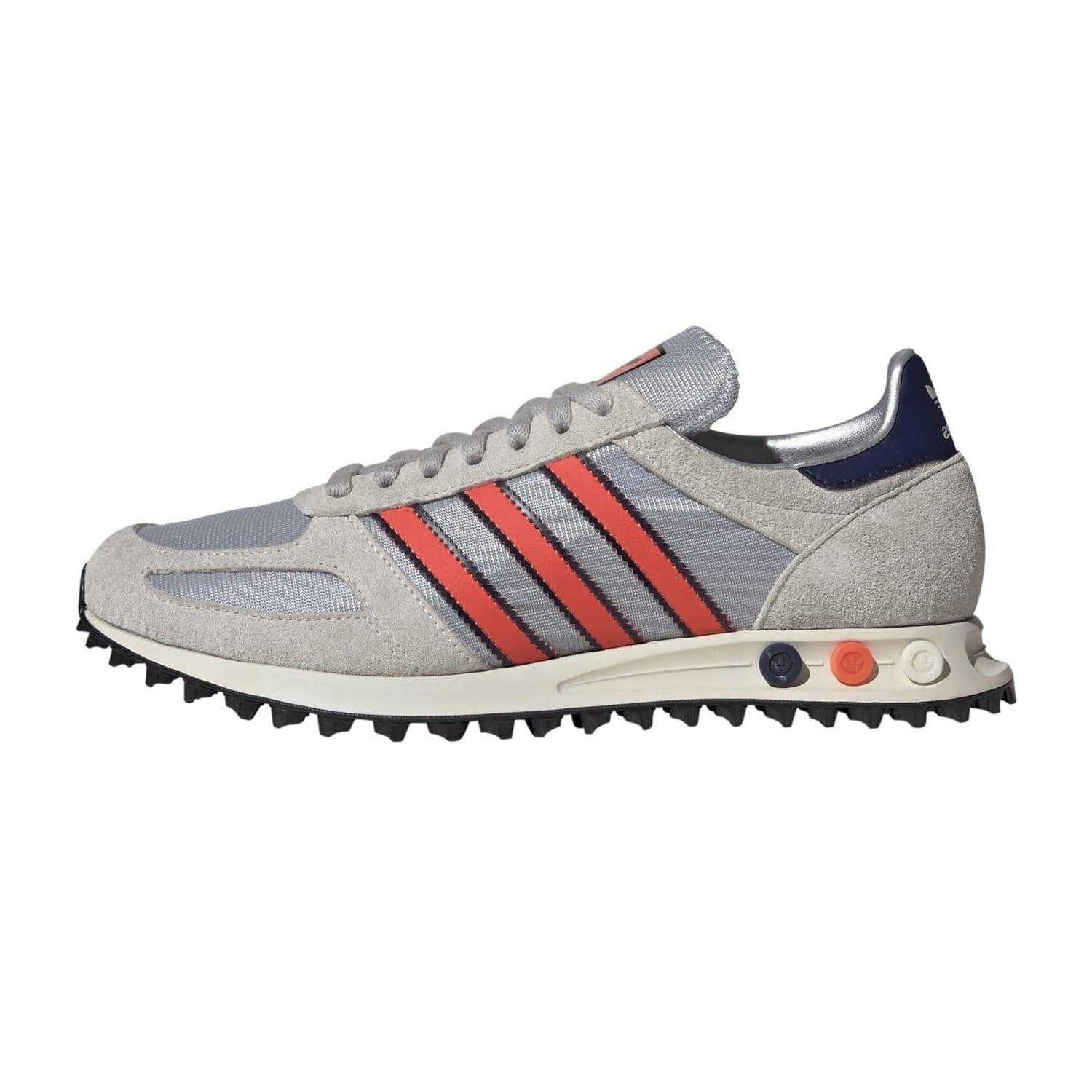 Silver-Red - Back - Adidas Mens OG Suede Running Trainers