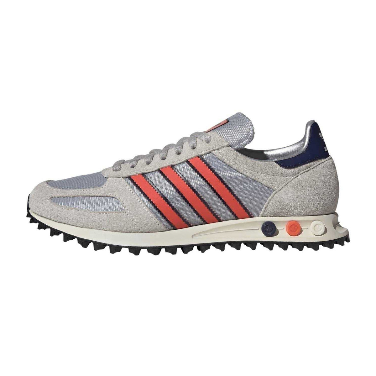 Silver-Red - Back - Adidas Mens OG Suede Running Trainers