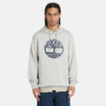Grey - Front - Timberland Mens Kennebec River Tree Logo Hoodie