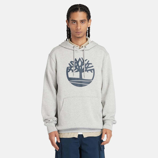 Grey - Front - Timberland Mens Kennebec River Tree Logo Hoodie