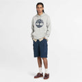Grey - Side - Timberland Mens Kennebec River Tree Logo Hoodie