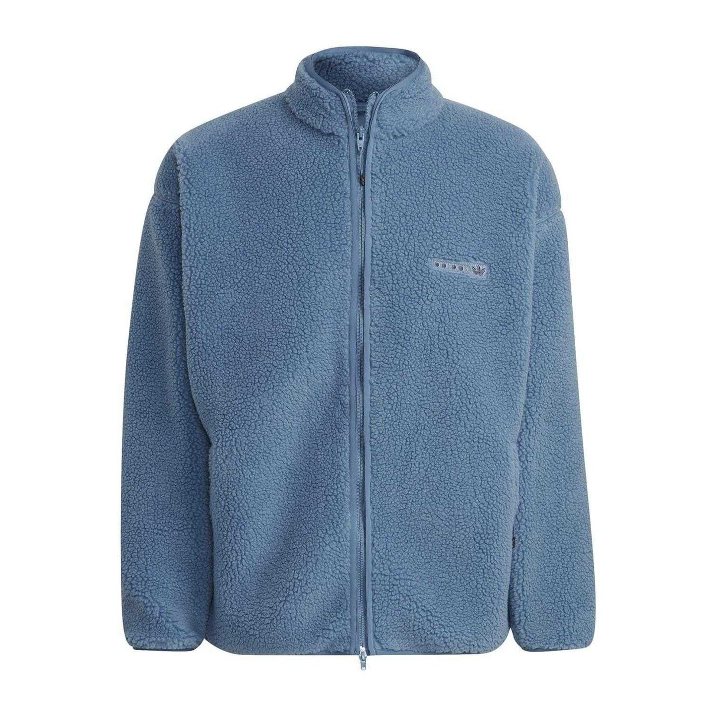 Blue - Front - Adidas Mens Sherpa Fleece Jacket