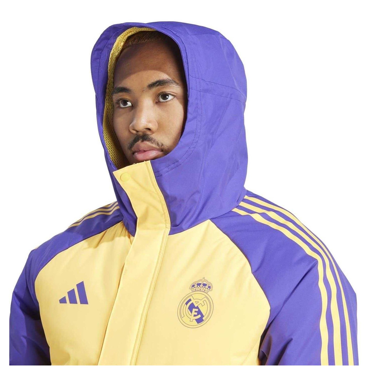 Yellow-Purple - Side - Adidas Mens Condivo 23 Real Madrid CF Parka
