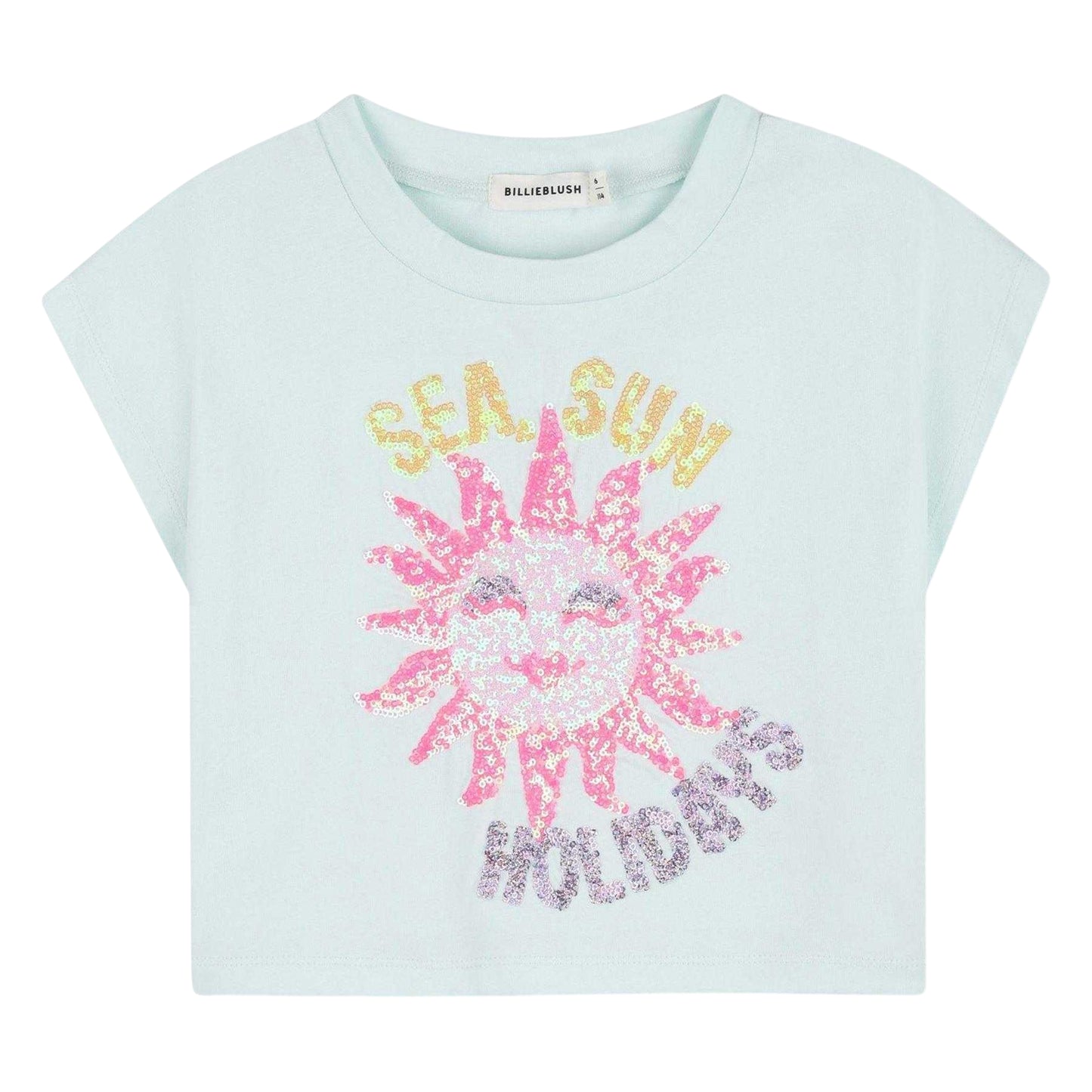 Light Green - Front - Billieblush Girls Graphic Print Regular T-Shirt
