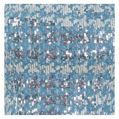 Blue - Back - AmyLynn Womens-Ladies Sequin Denim Tube Top