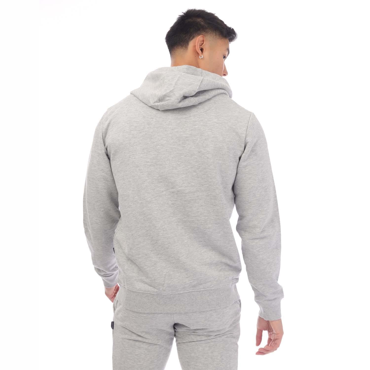 Grey - Back - Aquascutum Mens Full Zip Hoodie