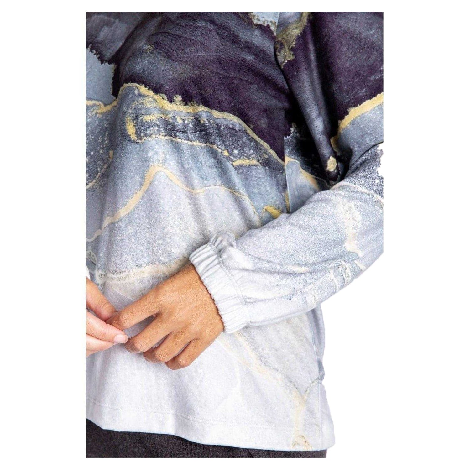 Black-Grey-Gold - Back - PJ Salvage Womens-Ladies Ombre Top