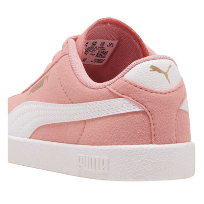 Pink-White - Back - Puma Childrens-Kids Kids Club II PS Canvas Trainers