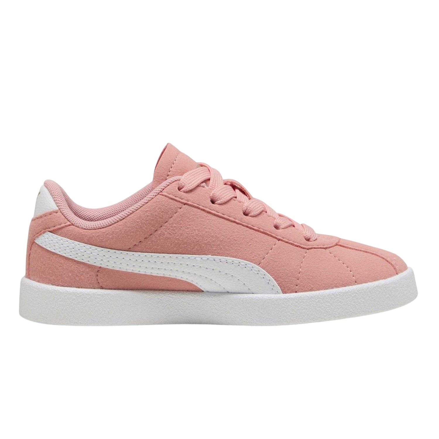 Pink-White - Lifestyle - Puma Childrens-Kids Kids Club II PS Canvas Trainers