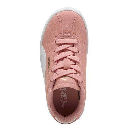 Pink-White - Pack Shot - Puma Childrens-Kids Kids Club II PS Canvas Trainers