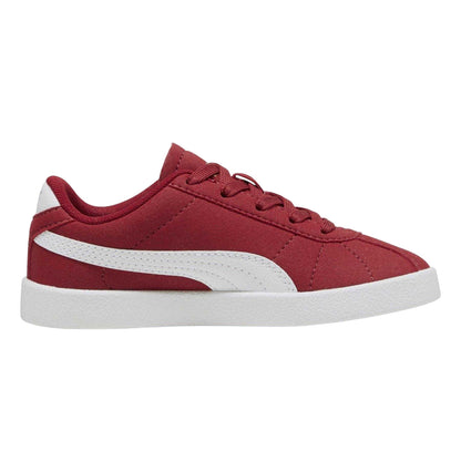Red-White - Lifestyle - Puma Childrens-Kids Kids Club II PS Canvas Trainers