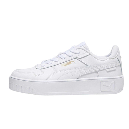Puma White - Side - Puma Childrens-Kids Carina Street Platform Trainers