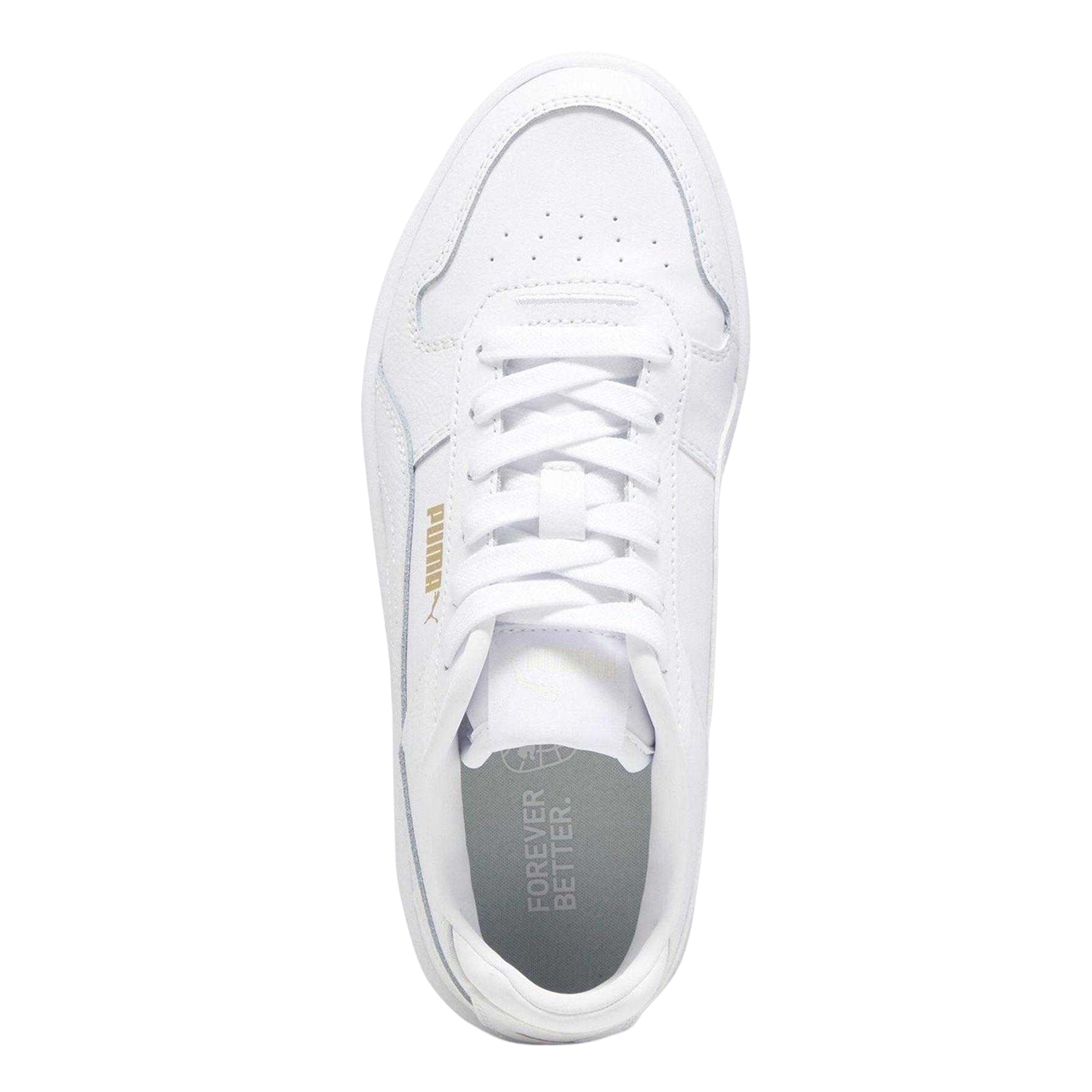 Puma White - Pack Shot - Puma Childrens-Kids Carina Street Platform Trainers
