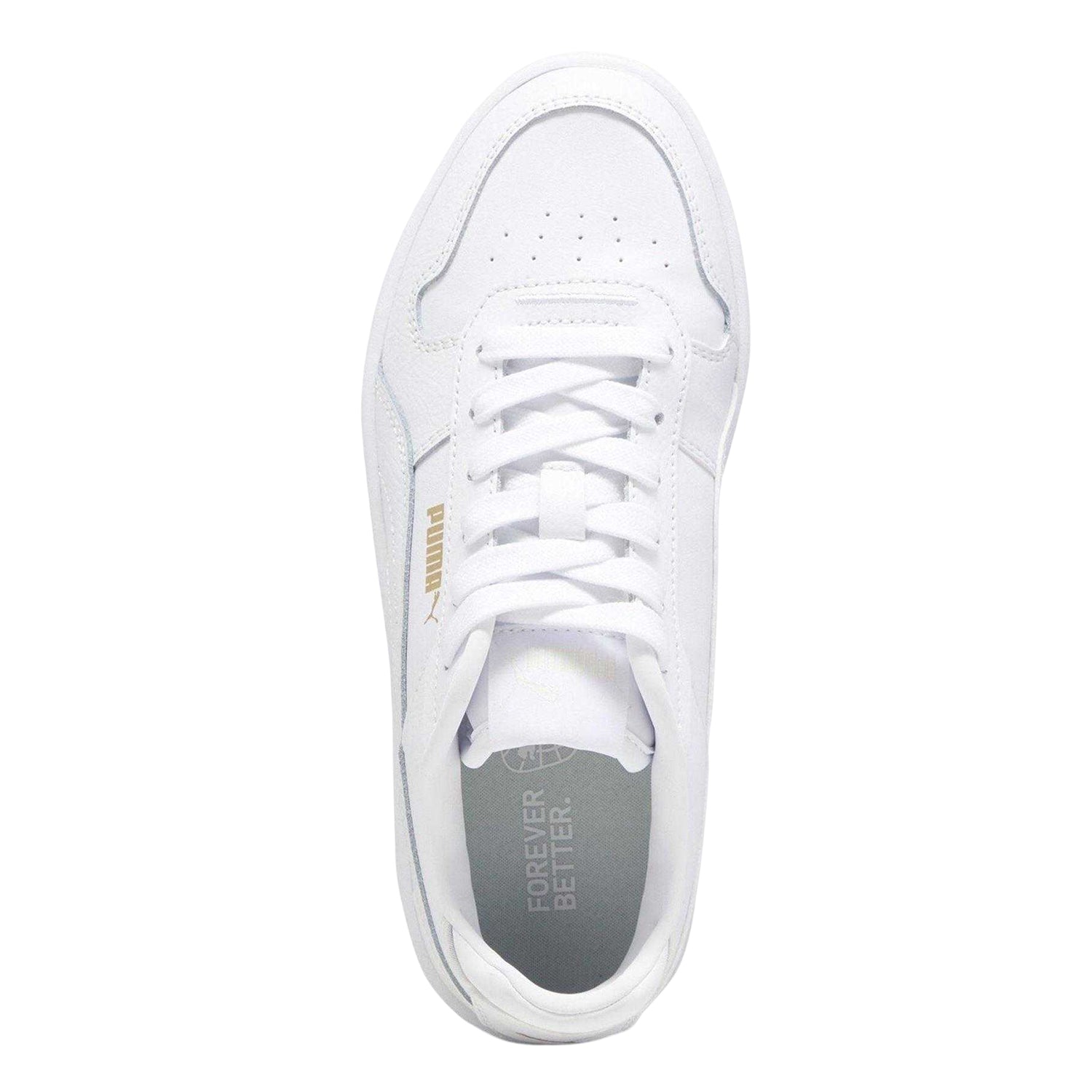 Puma White - Pack Shot - Puma Childrens-Kids Carina Street Platform Trainers