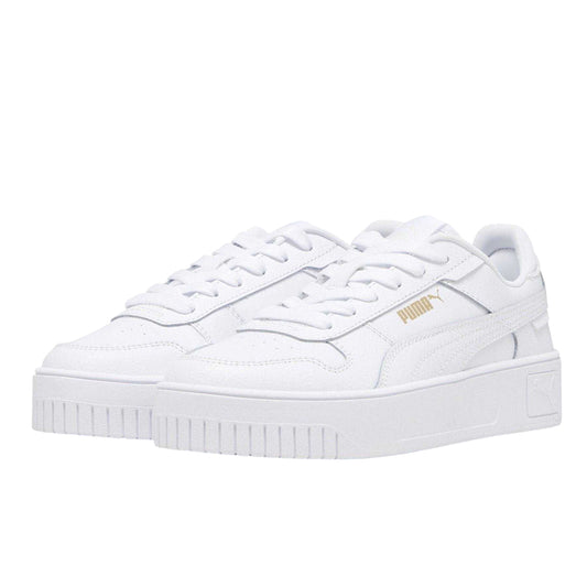 Puma White - Front - Puma Childrens-Kids Carina Street Platform Trainers