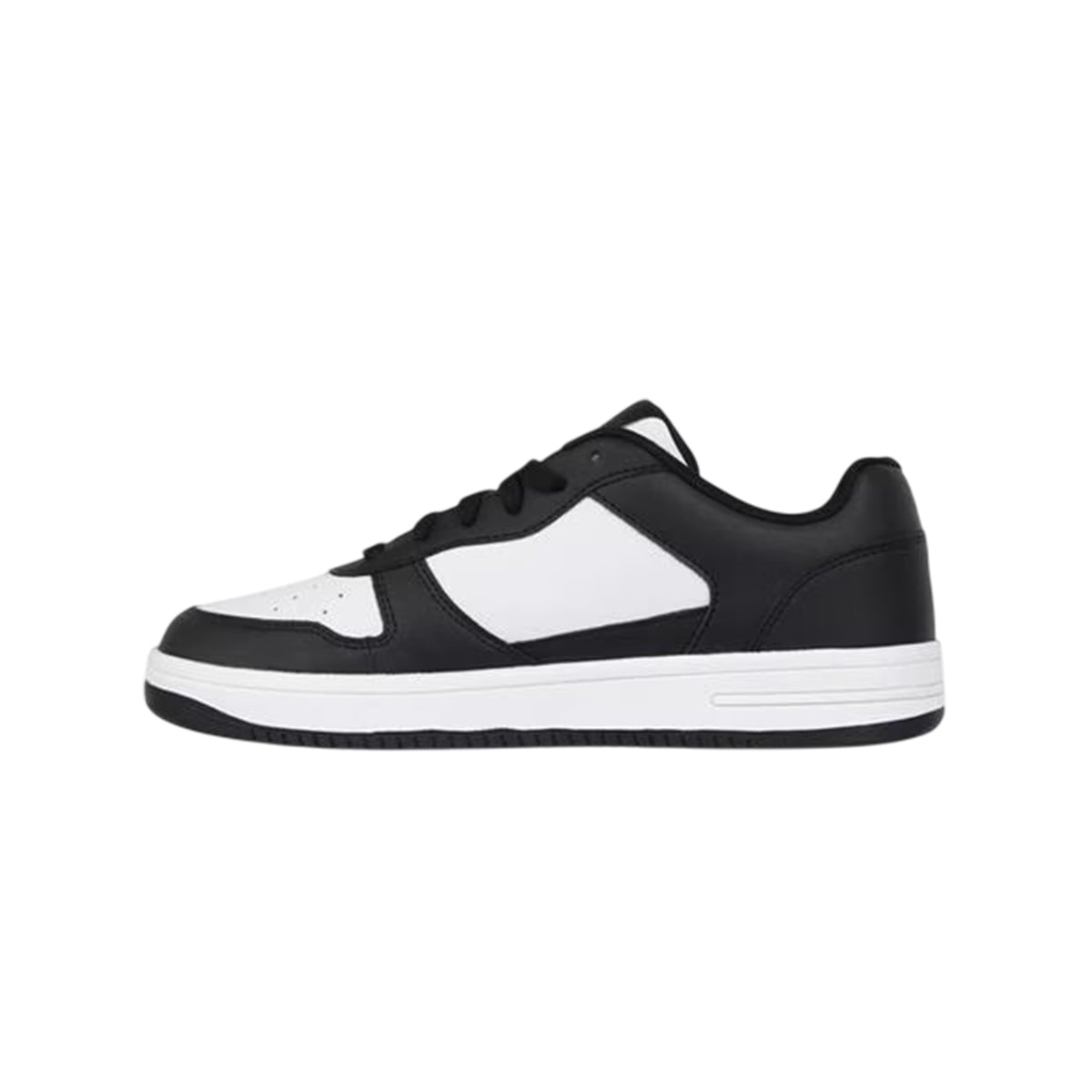 Black-White - Back - Slazenger Womens-Ladies Leather Flat Trainers