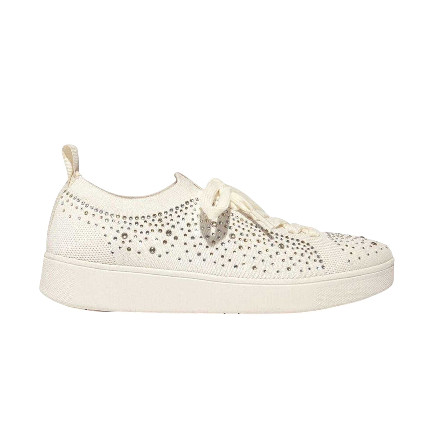 Beige - Side - FitFlop Womens-Ladies Ombre Embellished Platform Trainers