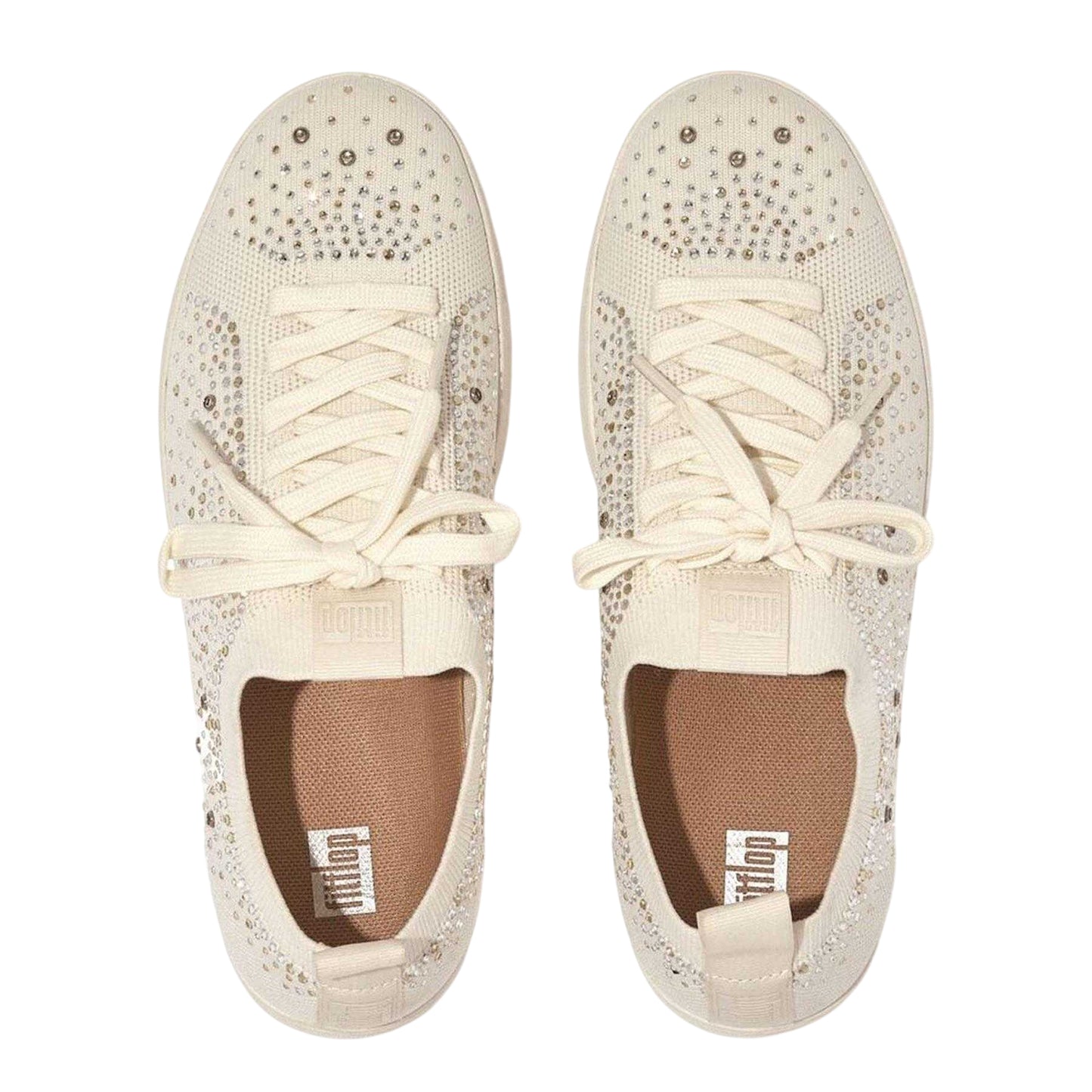 Beige - Lifestyle - FitFlop Womens-Ladies Ombre Embellished Platform Trainers