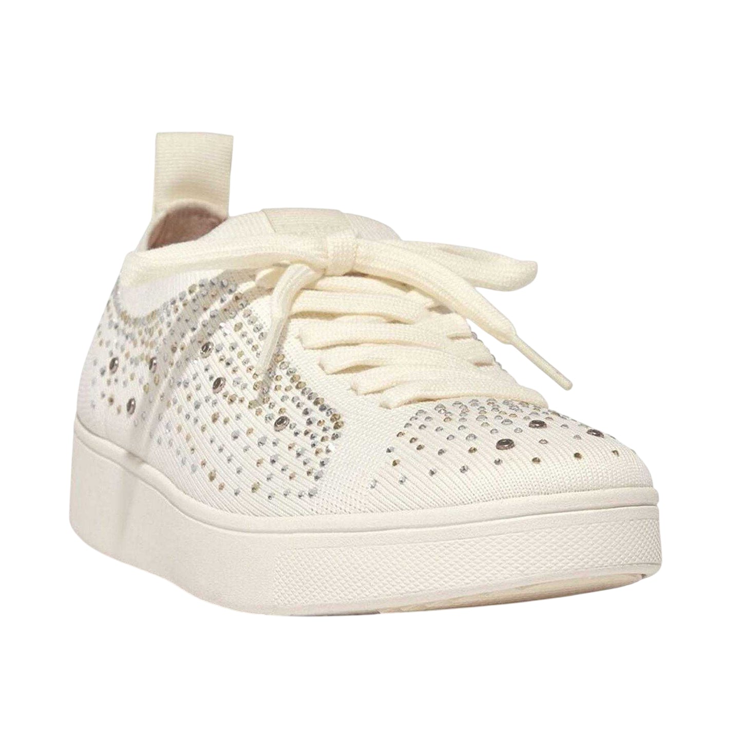 Beige - Front - FitFlop Womens-Ladies Ombre Embellished Platform Trainers