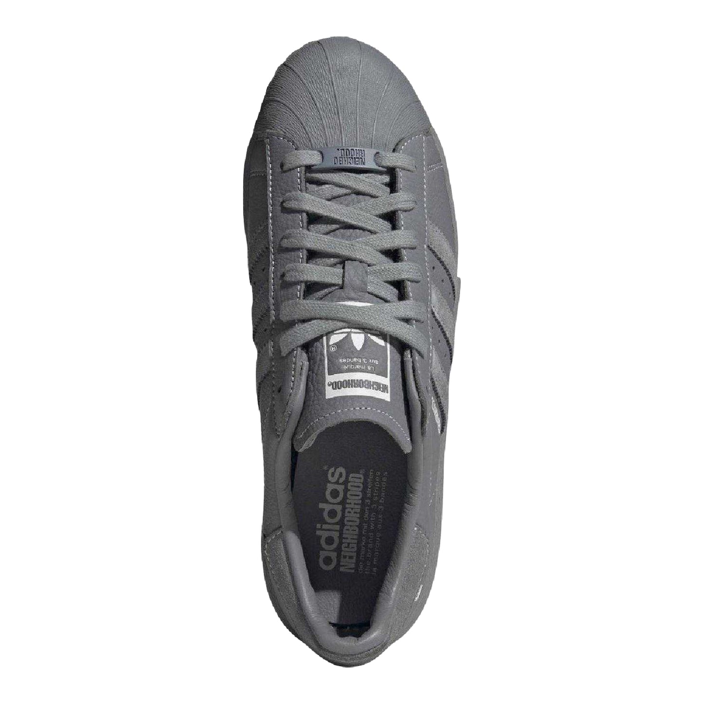 Grey - Lifestyle - Adidas Mens Neighborhood Superstar Leather Trainers