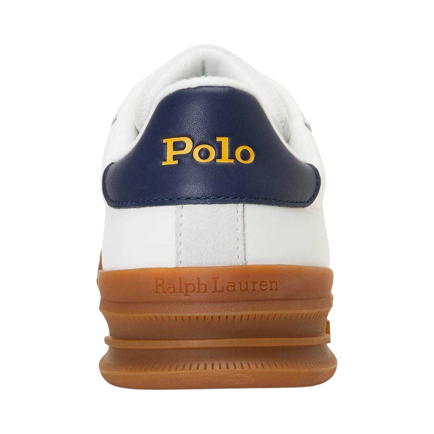 White-Navy - Back - Ralph Lauren Mens Court II Leather Trainers