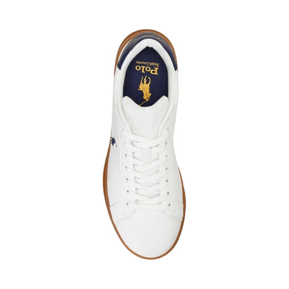 White-Navy - Lifestyle - Ralph Lauren Mens Court II Leather Trainers