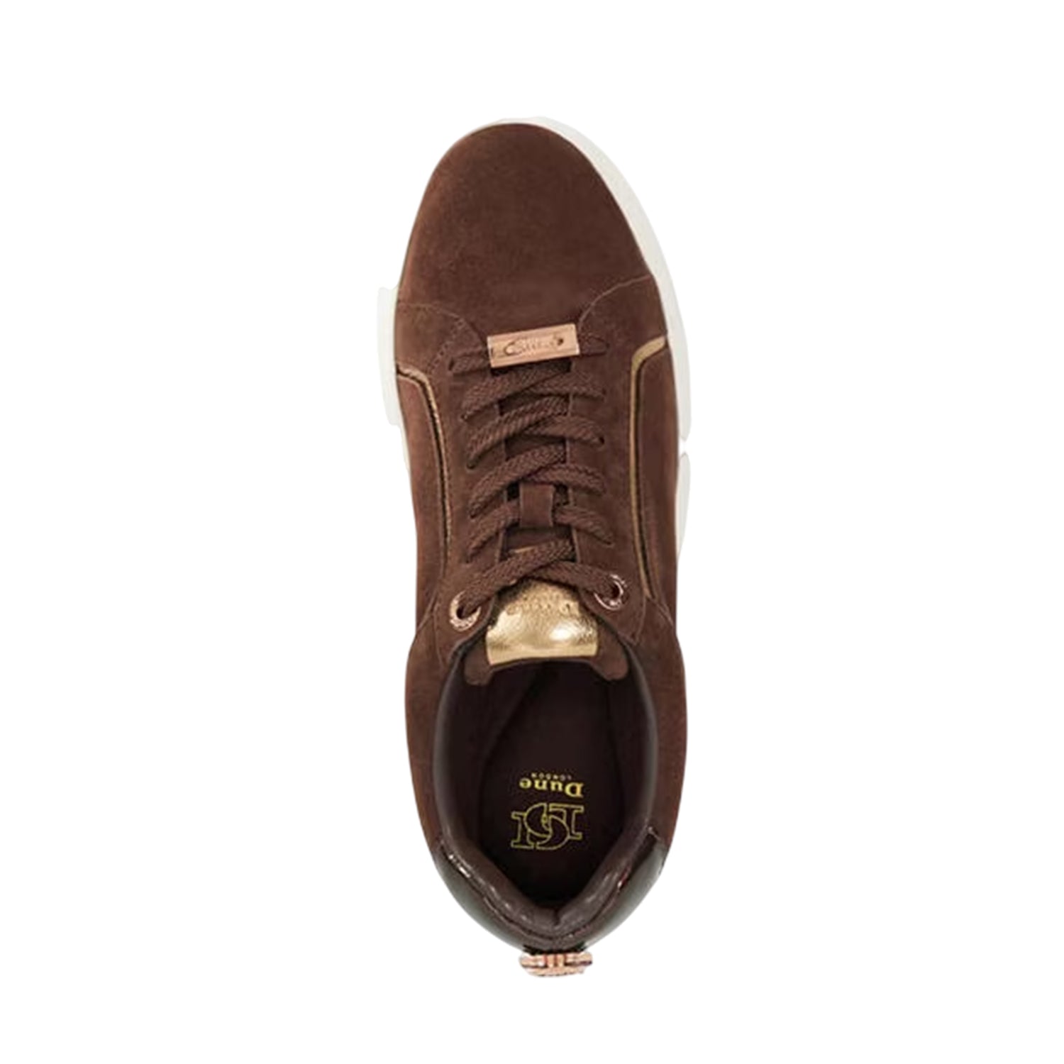 Brown - Lifestyle - Dune London Womens-Ladies Emmelino Suede Trainers