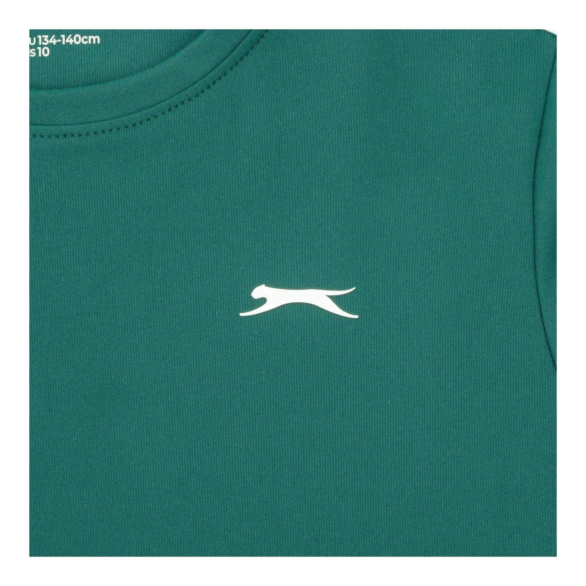 Forest Green - Side - Slazenger Boys Tennis Lightweight T-Shirt