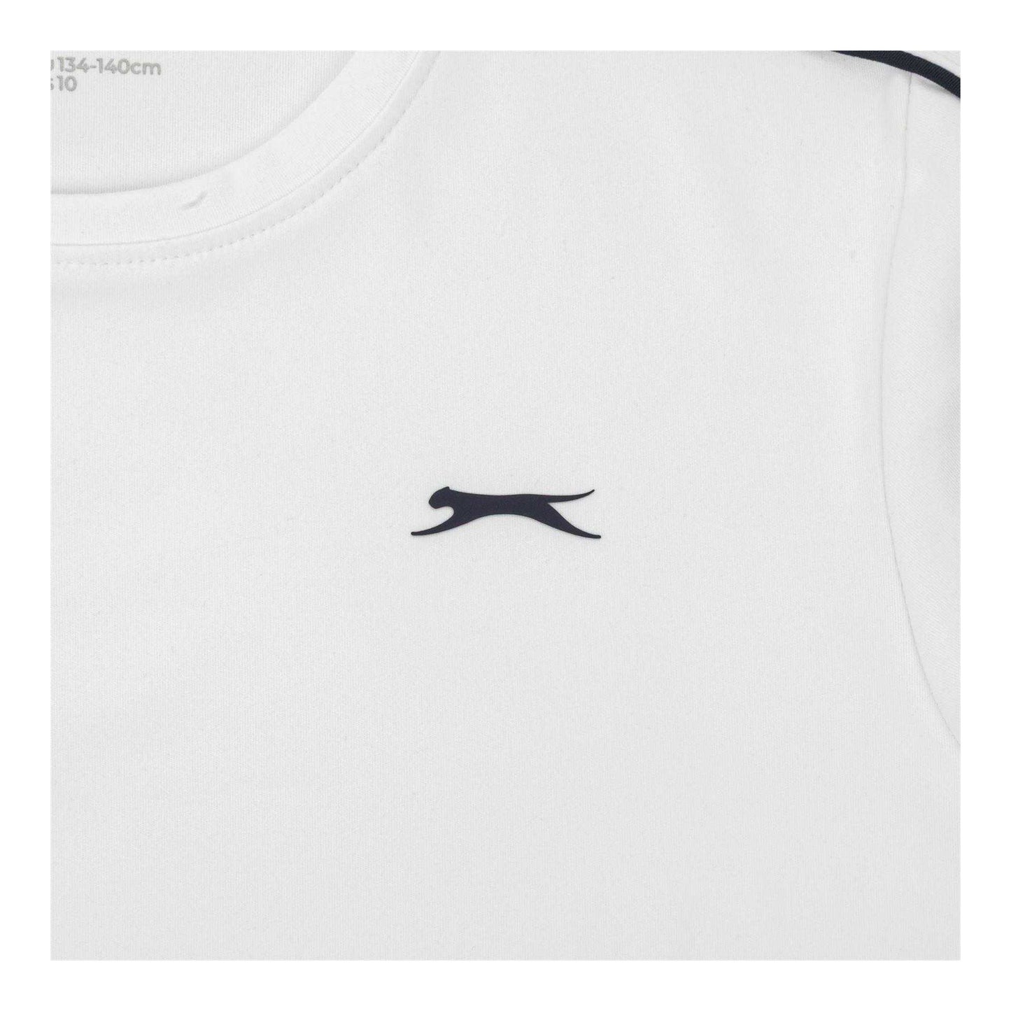 White - Side - Slazenger Boys Tennis Lightweight T-Shirt