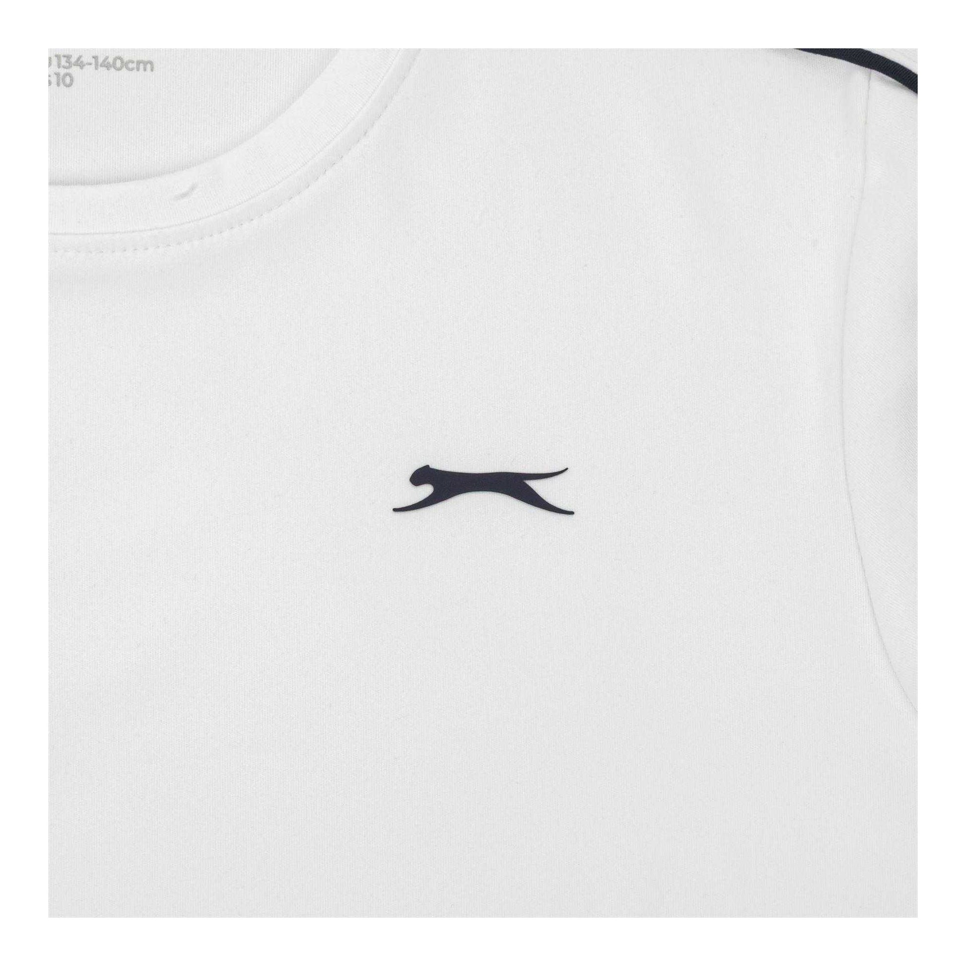 White - Side - Slazenger Boys Tennis Lightweight T-Shirt