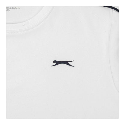 White - Side - Slazenger Boys Tennis Lightweight T-Shirt