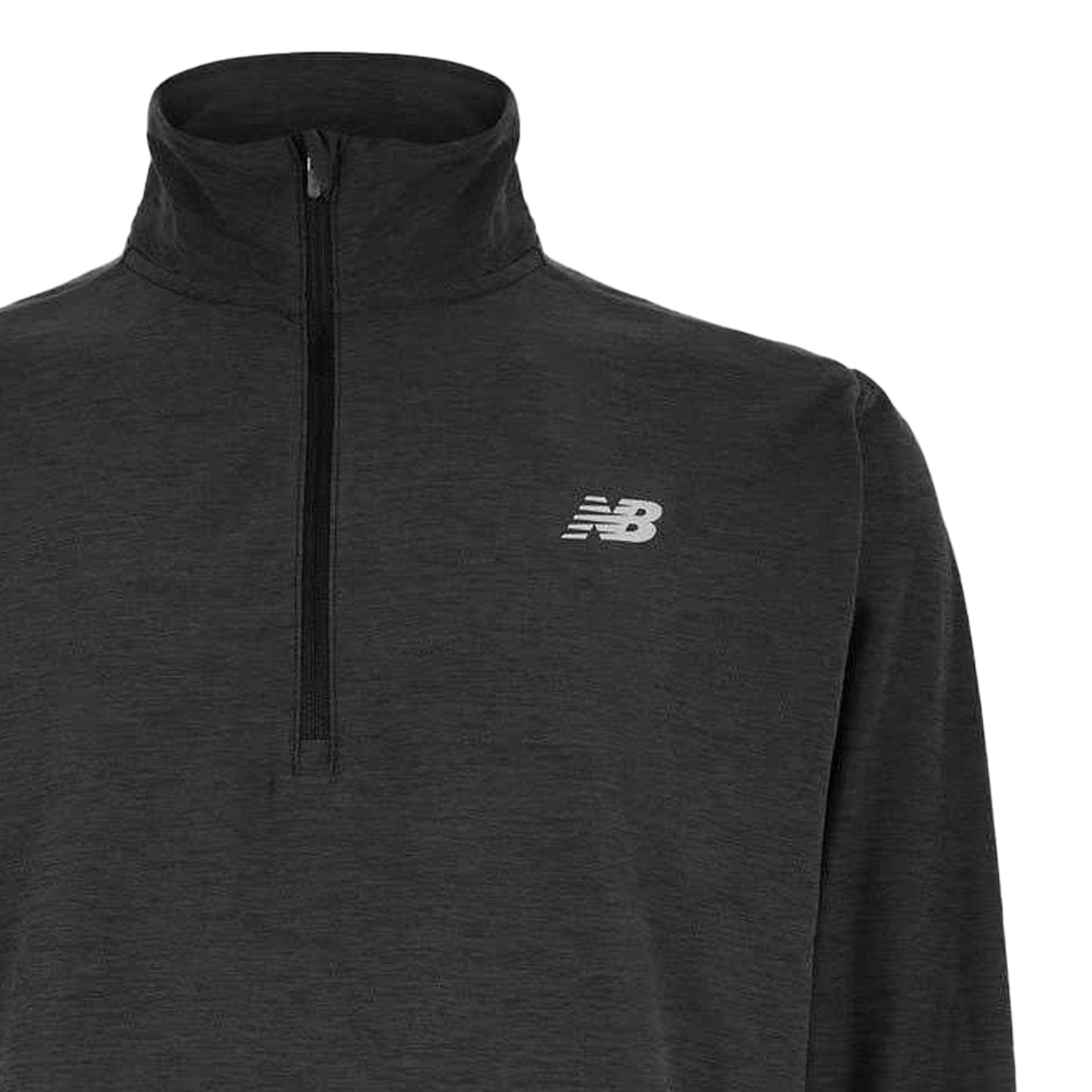 Black - Back - New Balance Mens Space Dye Quarter Zip Top