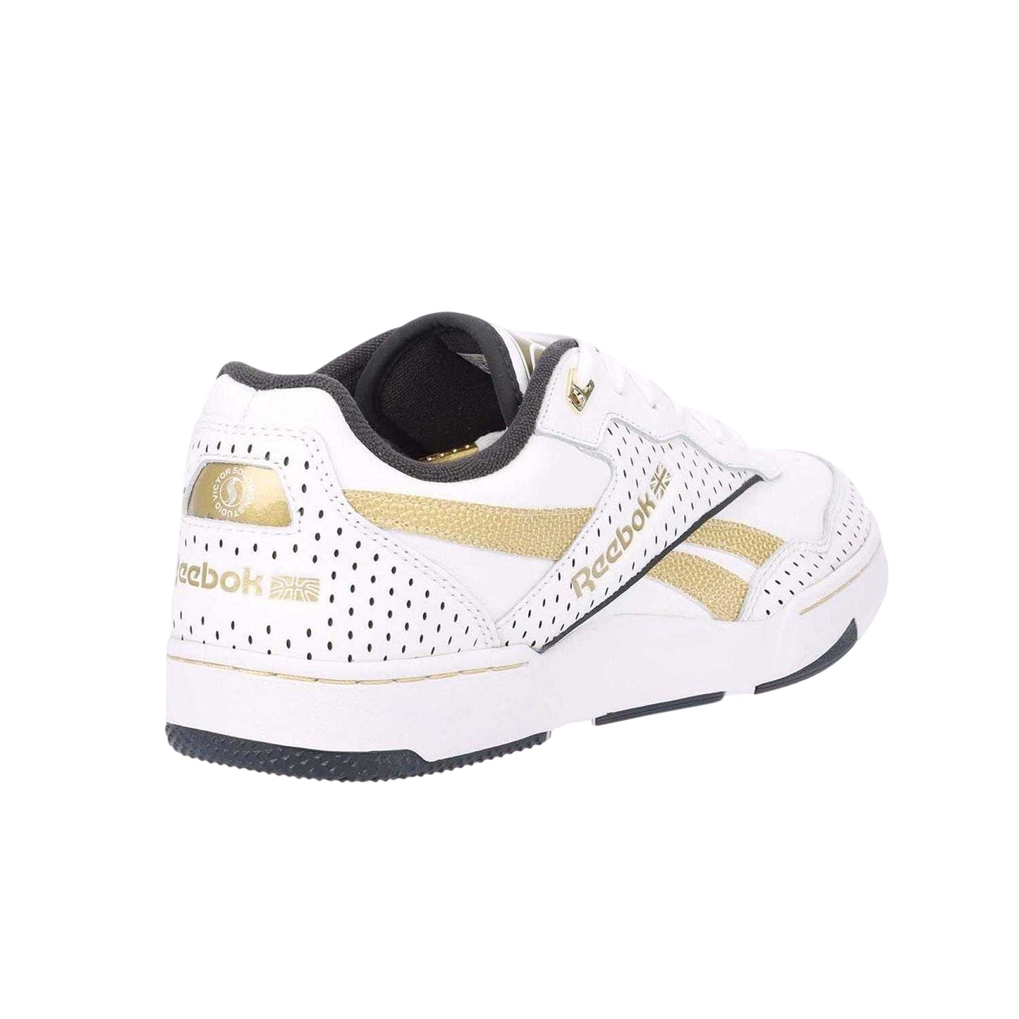White Gold - Back - Reebok Womens-Ladies BB 4000 II Metallic Leather Trainers