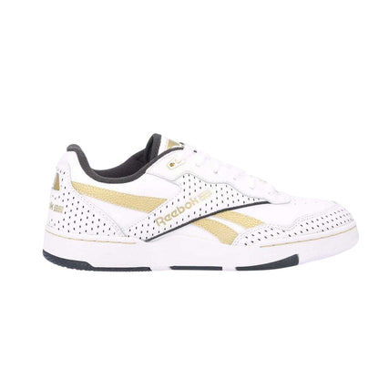 White Gold - Side - Reebok Womens-Ladies BB 4000 II Metallic Leather Trainers
