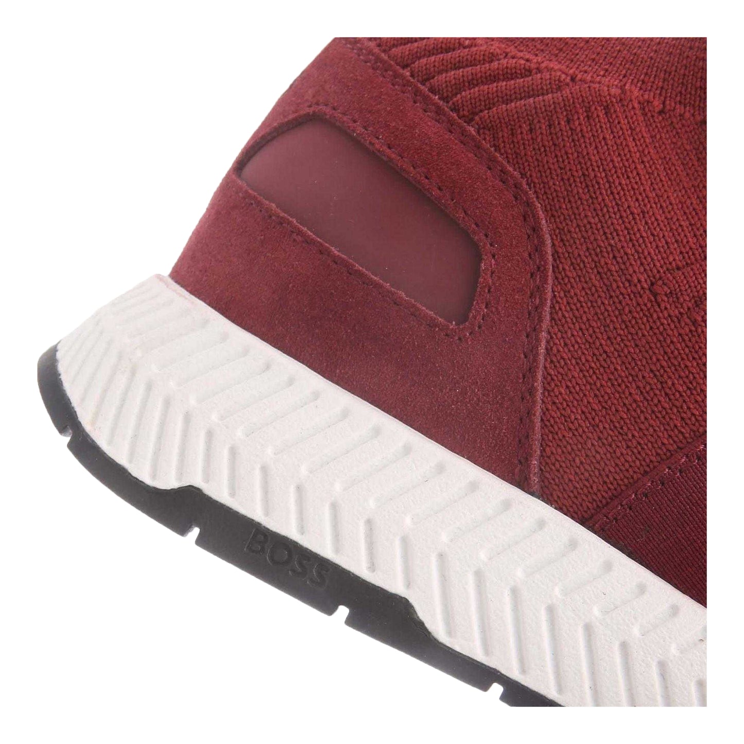 Red - Pack Shot - Boss Mens Titanium Knitted Trainers
