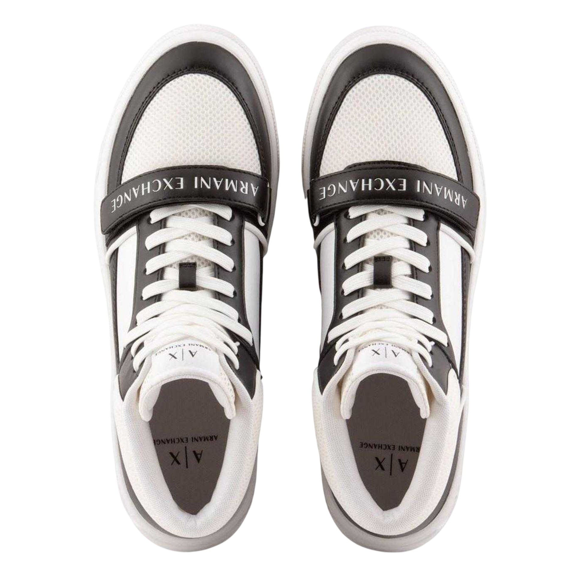 White-Black - Lifestyle - Armani Exchange Mens High-top Trainers