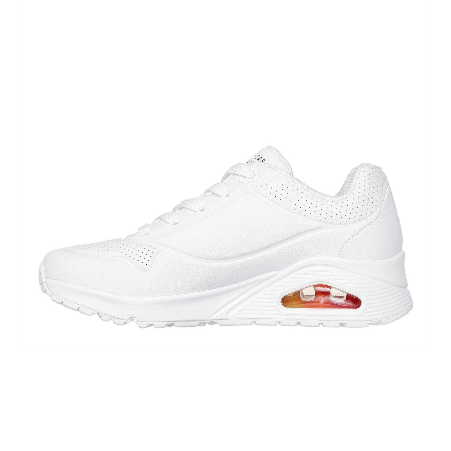 White-Multicoloured - Back - Skechers Womens-Ladies Goldcrown Glitter Heart Trainers