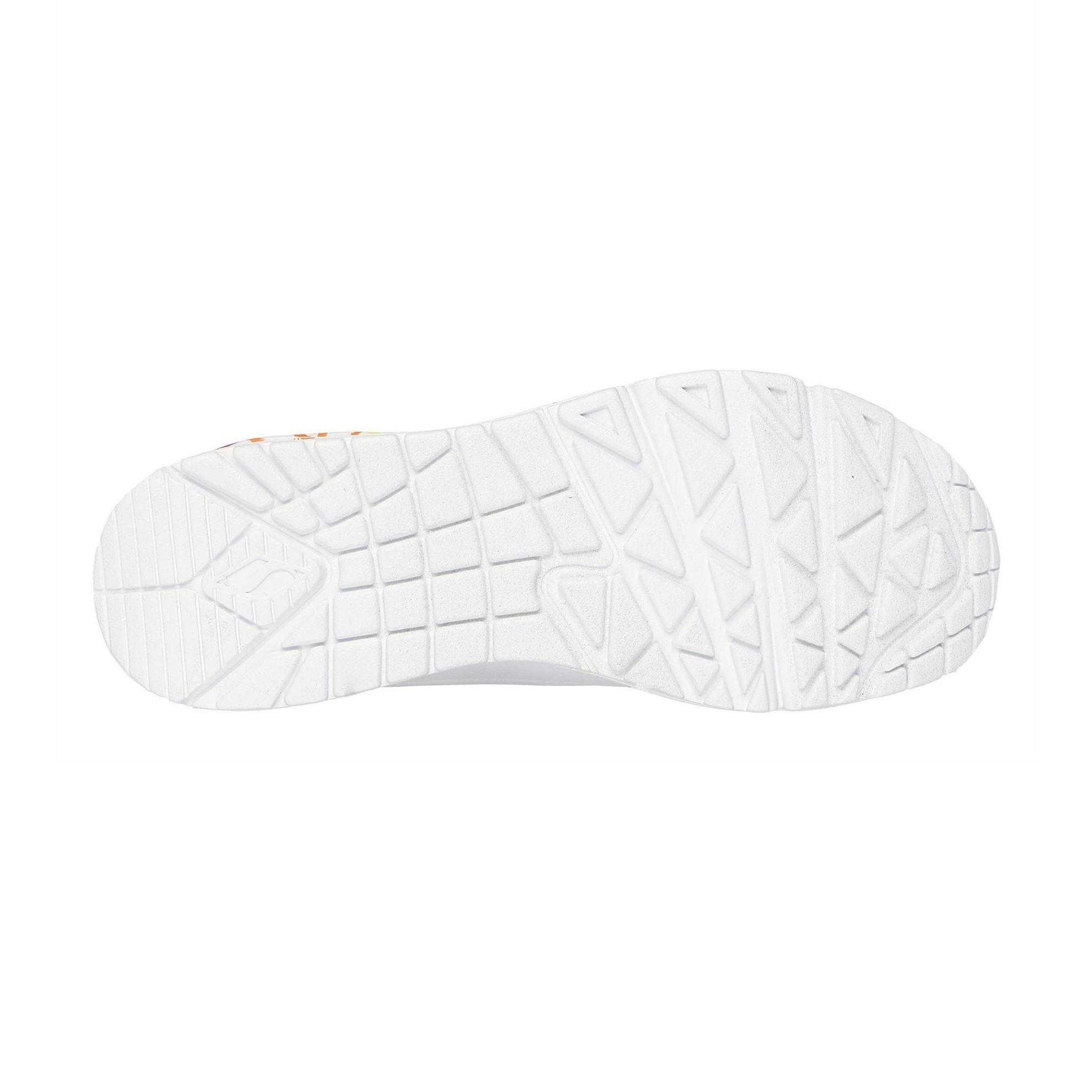 White-Multicoloured - Pack Shot - Skechers Womens-Ladies Goldcrown Glitter Heart Trainers
