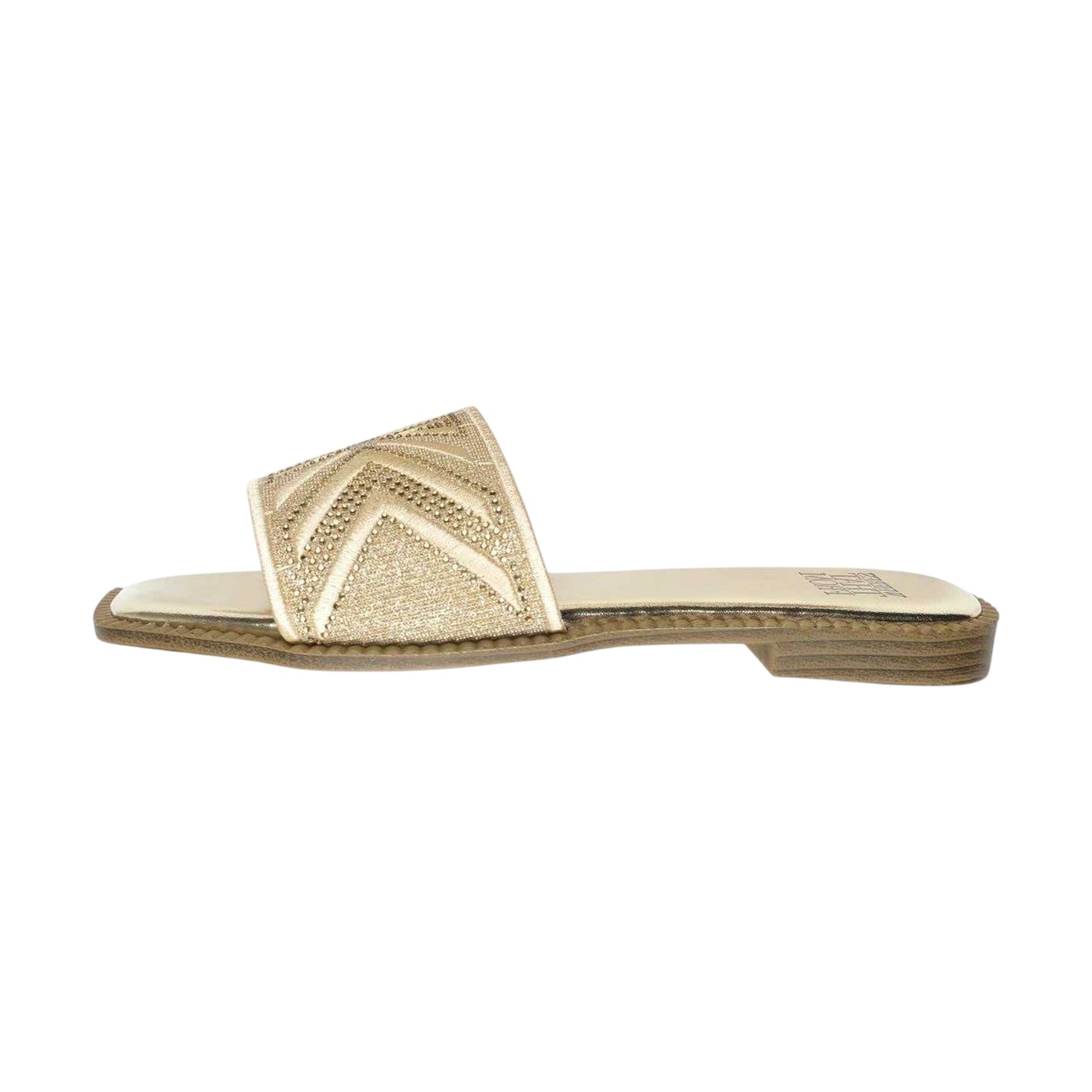 Gold - Back - Where´s That From Womens-Ladies Blossom Slides