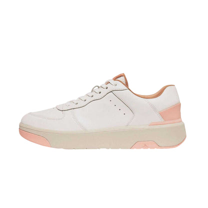 White-Pink - Back - FitFlop Womens-Ladies Leather Trainers