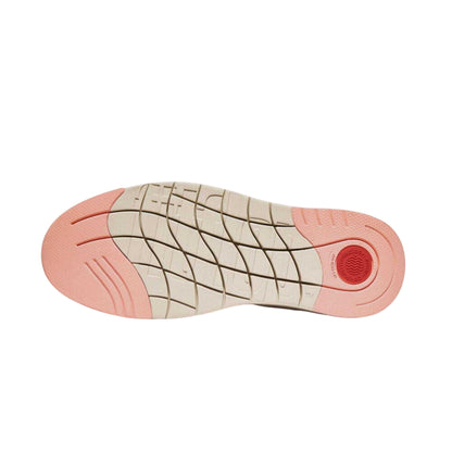 White-Pink - Pack Shot - FitFlop Womens-Ladies Leather Trainers