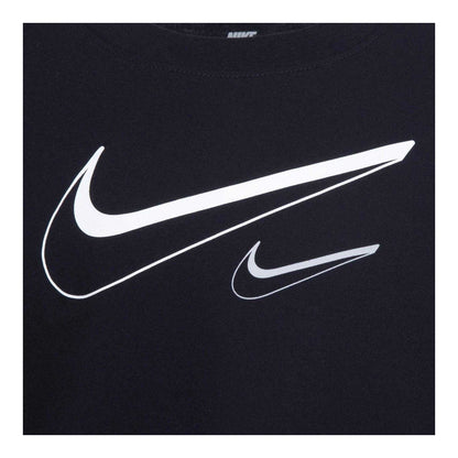 Black - Side - Nike Childrens-Kids Swoosh Logo T-Shirt